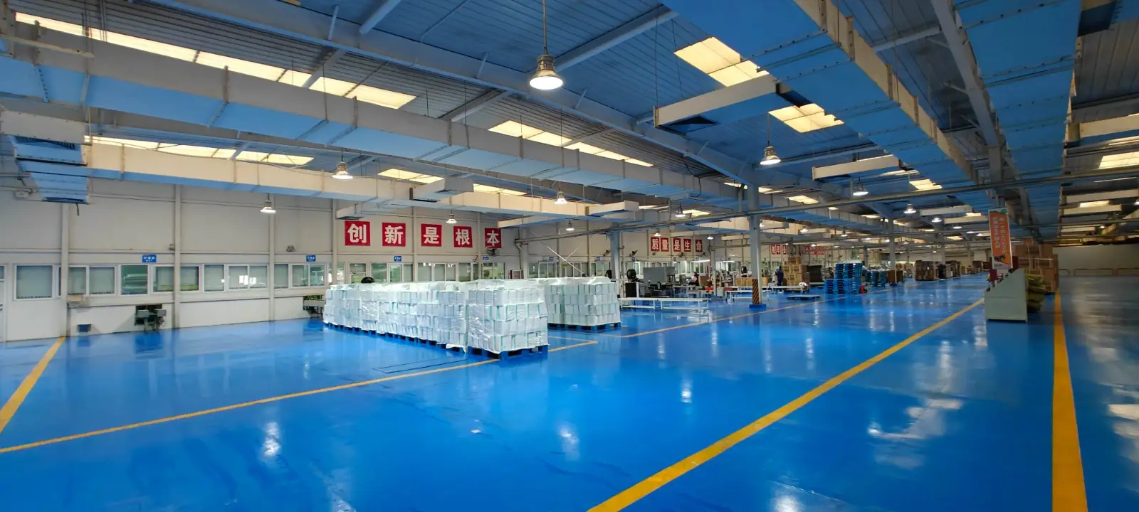 Large-scale hygiene-products manufacturing facility
